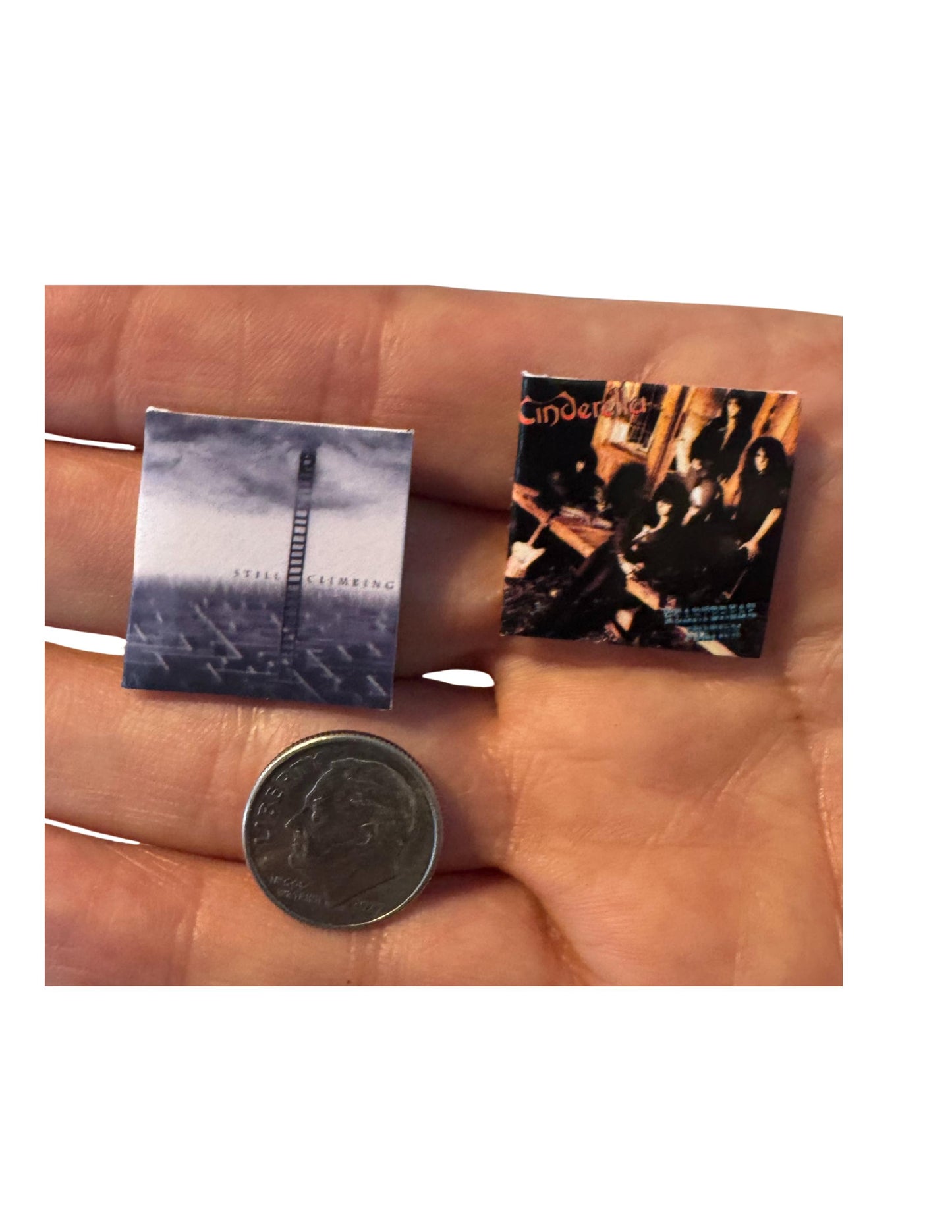 Miniature Cinderella Album Covers 1:12 Scale - 80s Glam Metal Hair Band Collectible