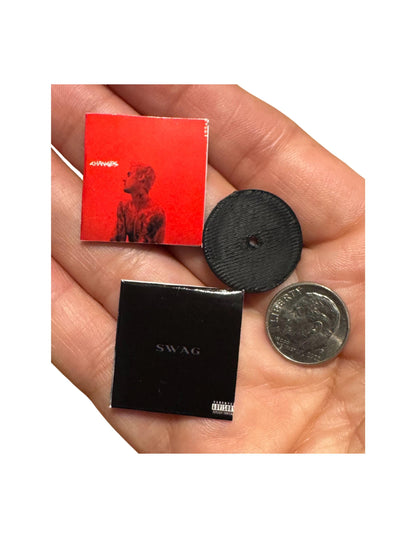 Miniature Justin Bieber Vinyl Record | Dollhouse Music Decor