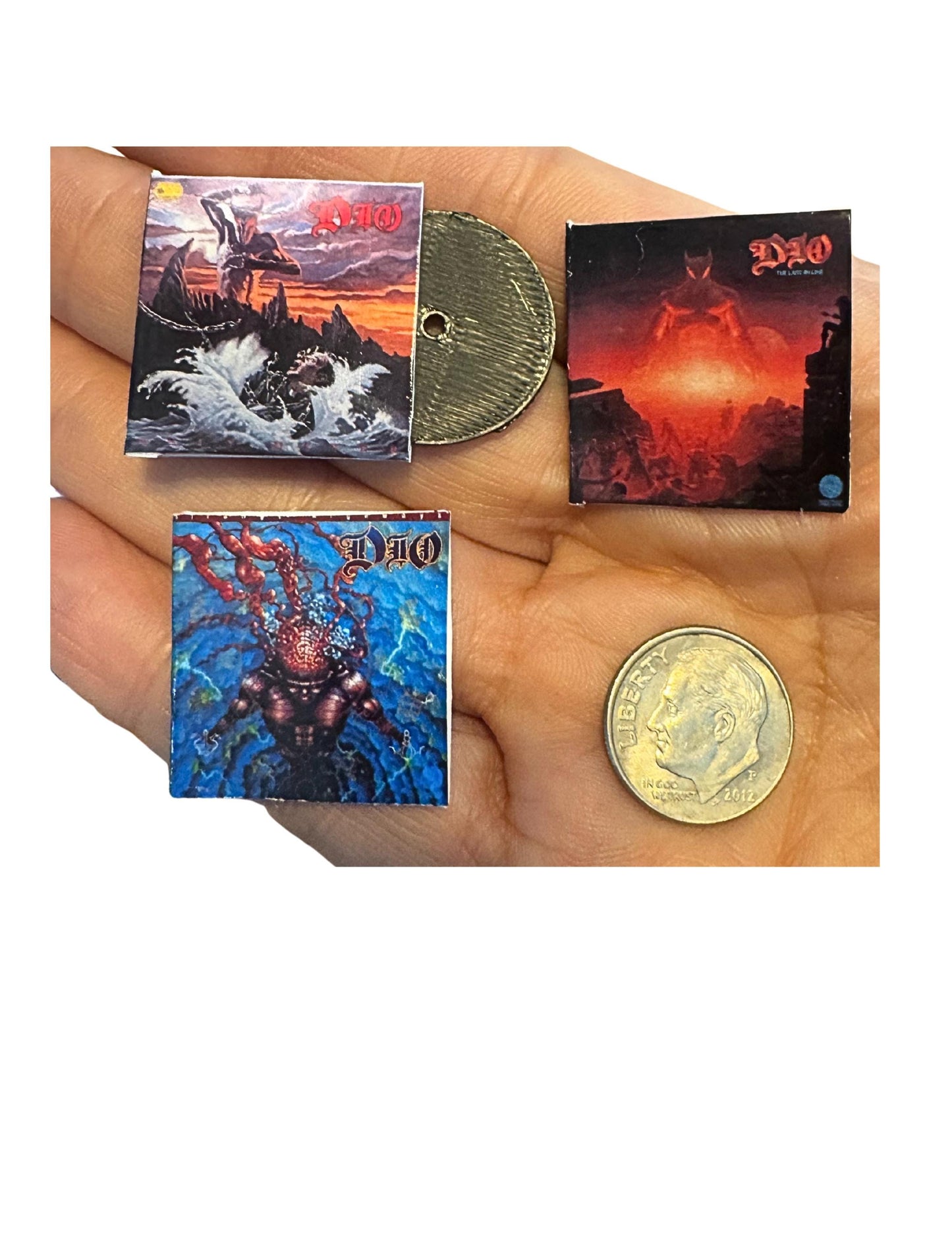 Miniature Dio Vinyl Record Albums – 1:12 Scale Dollhouse Collectibles