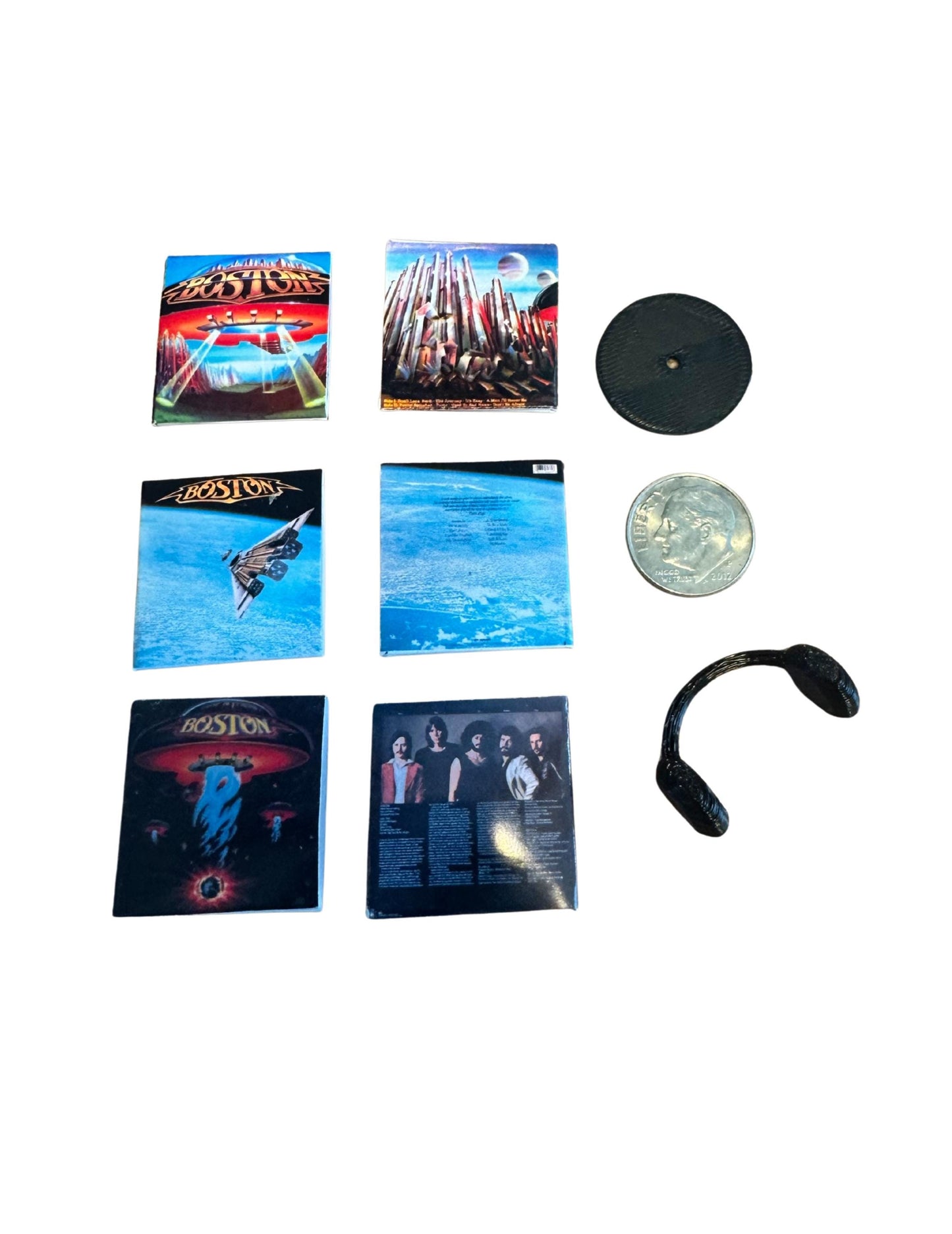 Miniature Boston Vinyl Record Album - 1:12 Scale Dollhouse Collectible