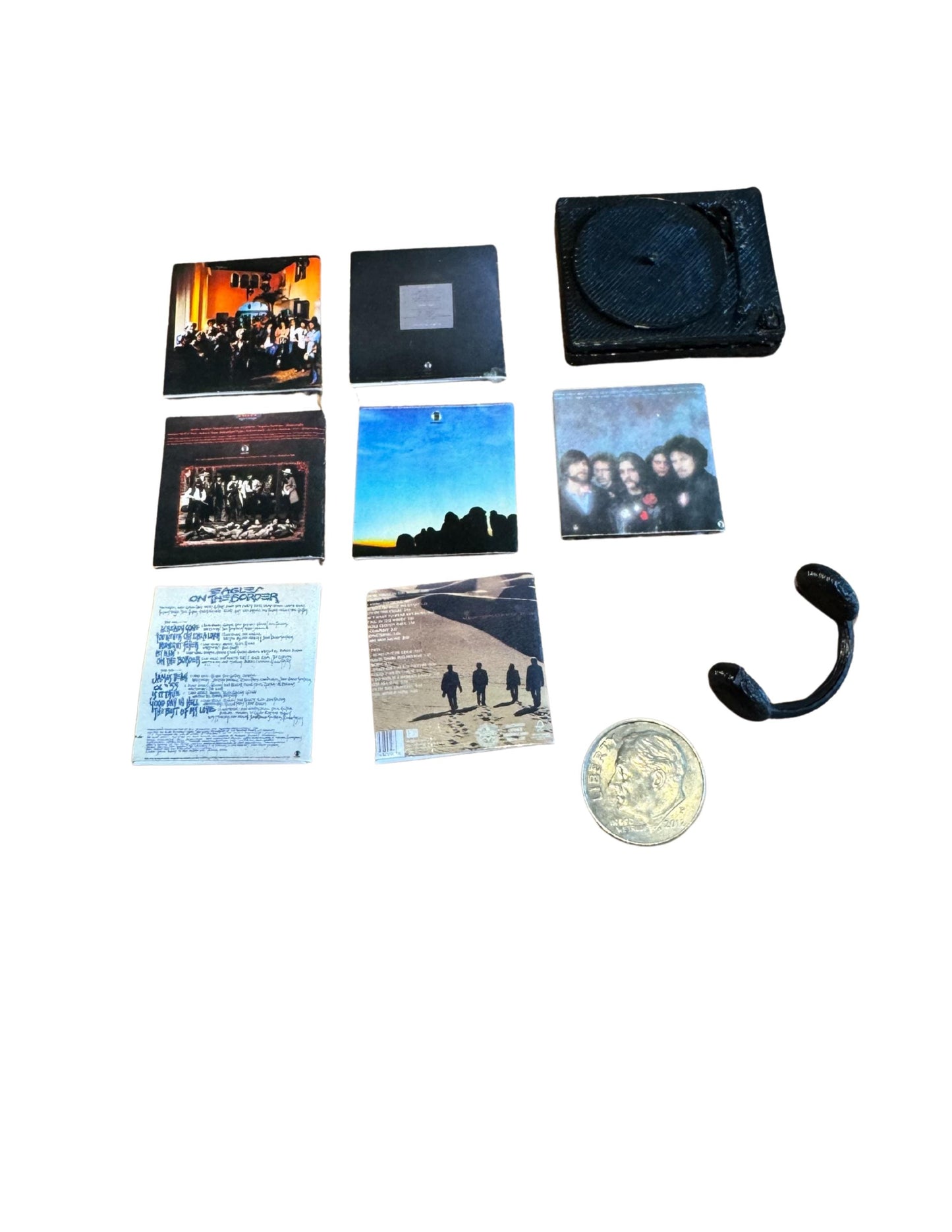 Miniature The Eagles Vinyl Record Set - 1:12 Scale Dollhouse Music Decor