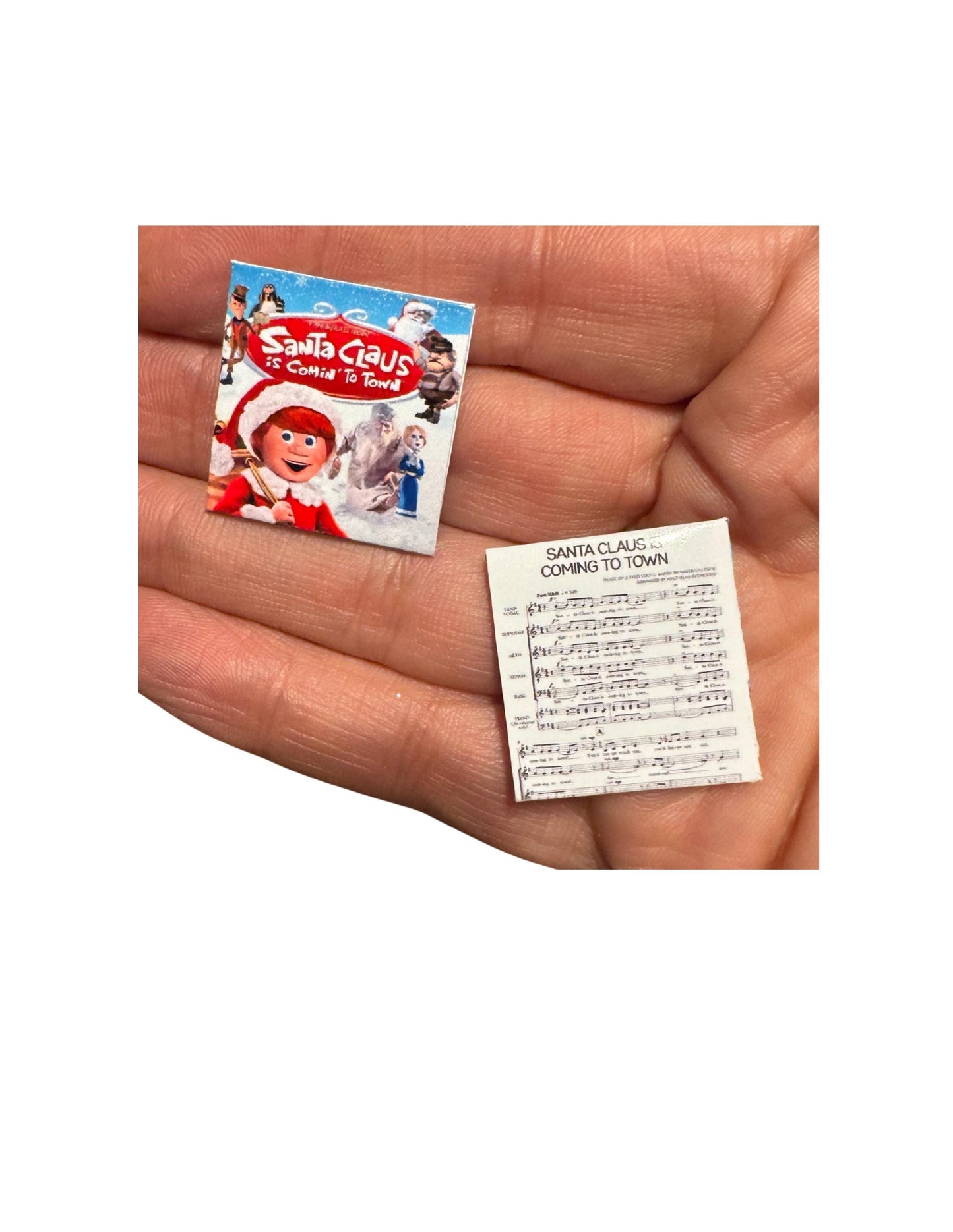 Miniature 1:12 Scale Christmas Classic Animated Movies Vinyl Records Dollhouse Holiday Decor