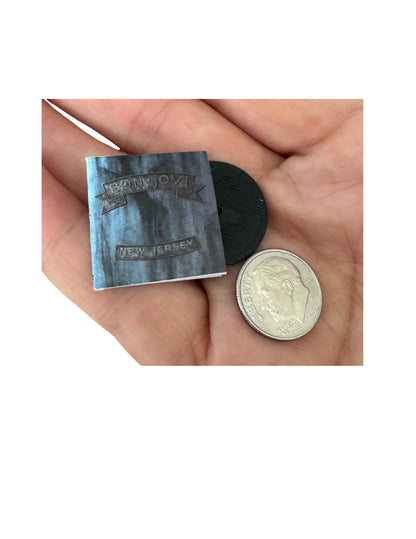 Miniature Bon Jovi Album Covers 1:12 Scale - Dollhouse Rock Decor
