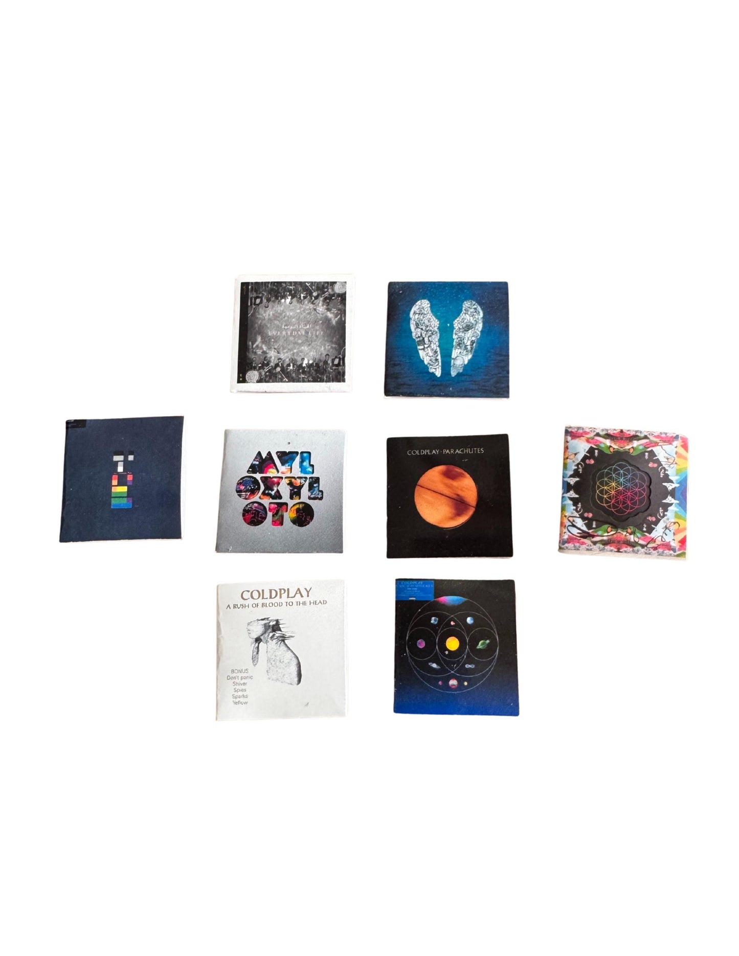 Miniature Coldplay Vinyl Records – 1:12 Scale Dollhouse Collectibles