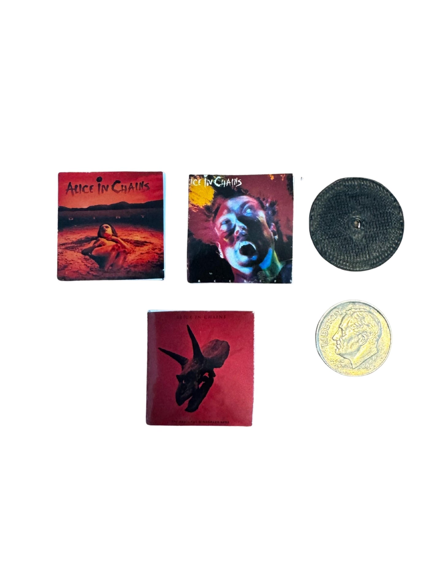 1:12 Scale Alice in Chains Miniature Vinyl Record, Fan Collectible