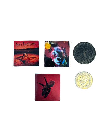 1:12 Scale Alice in Chains Miniature Vinyl Record, Fan Collectible