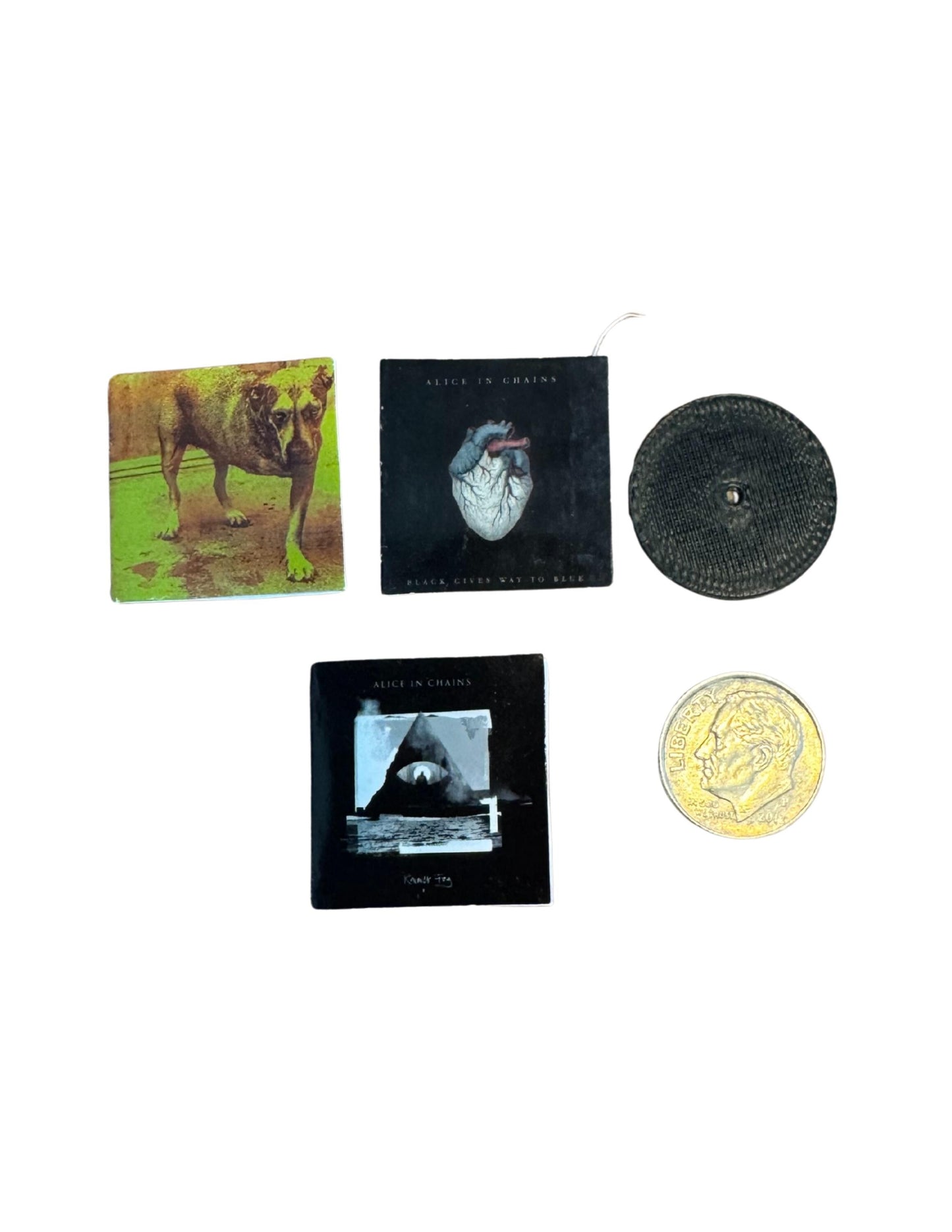 1:12 Scale Alice in Chains Miniature Vinyl Record, Fan Collectible