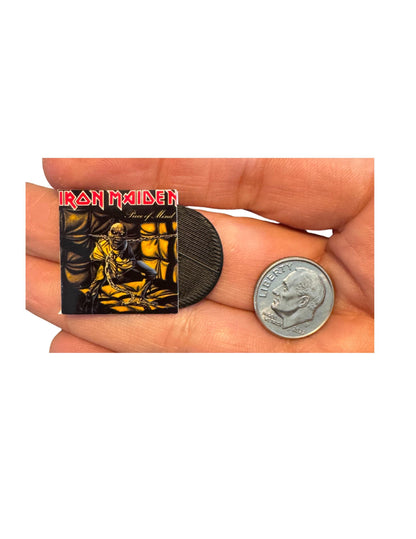 Iron Maiden Miniature Album Covers with Vinyl Records Dollhouse Decor