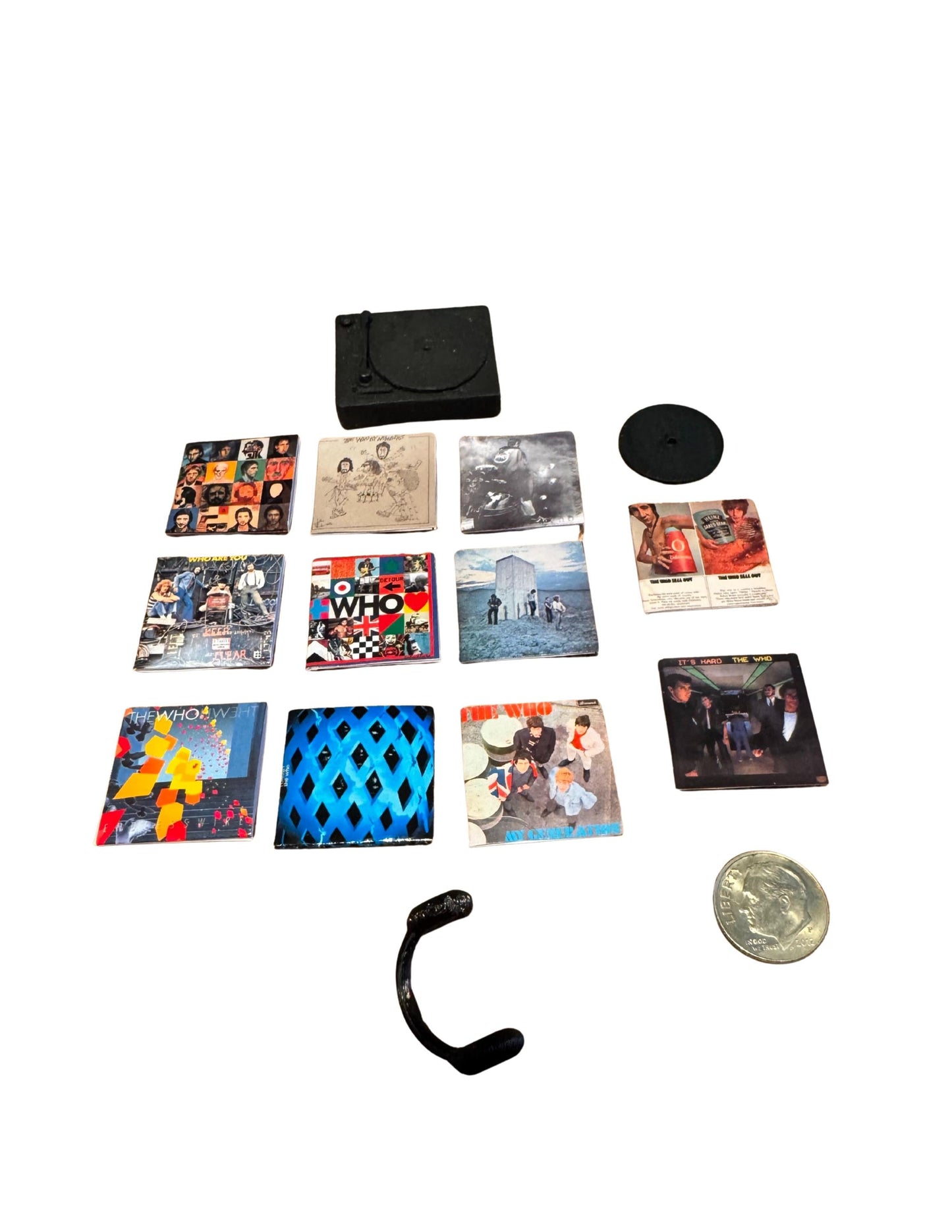 The Who Miniature Vinyl Records | 1:12 Scale Collectible Dollhouse Decor