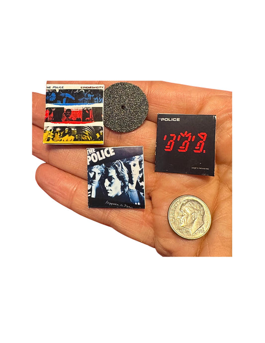 Miniature The Police Vinyl Records – 1:12 Scale Dollhouse Miniatures
