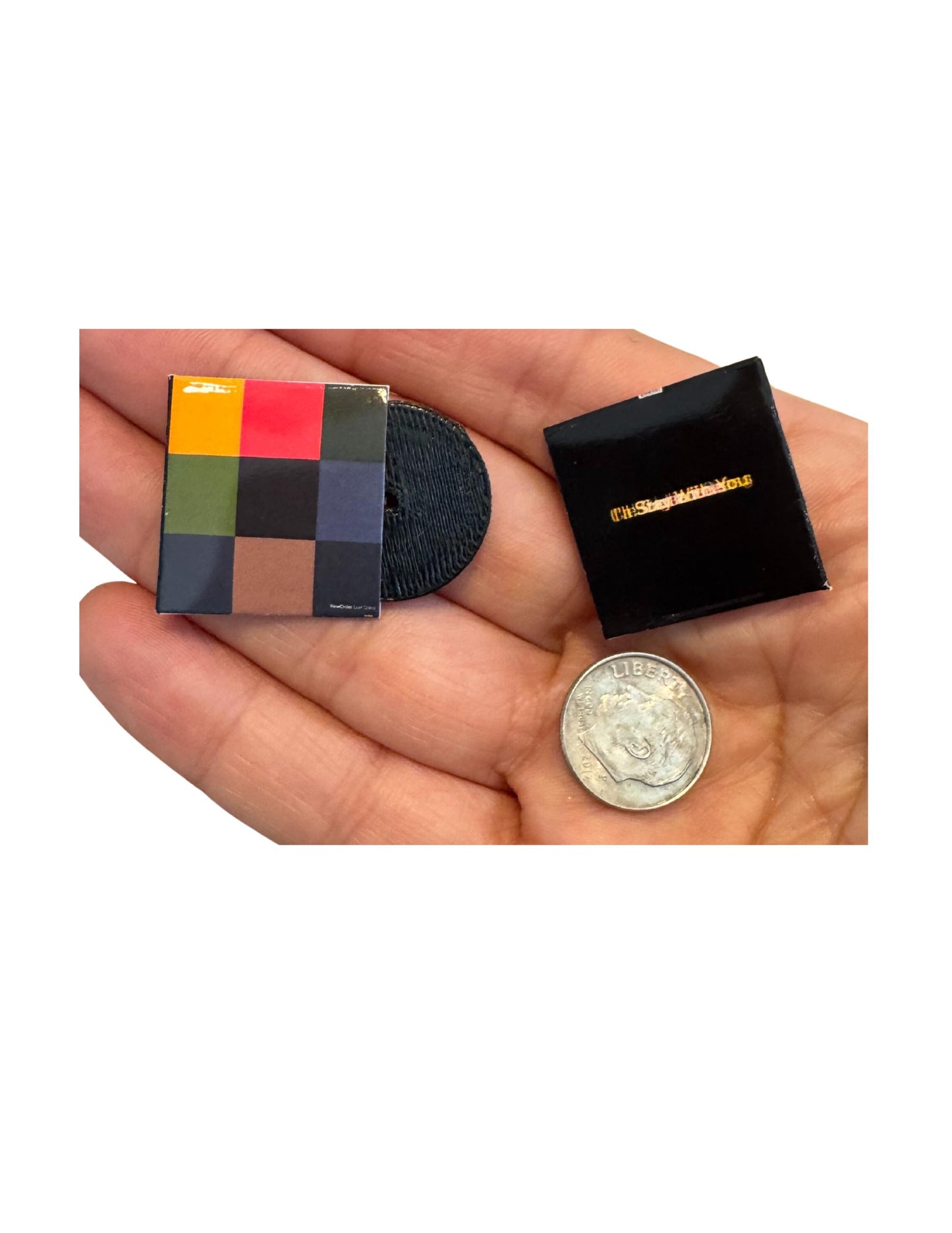 Miniature New Order Vinyl Records – 1:12 Scale Dollhouse Music Decor