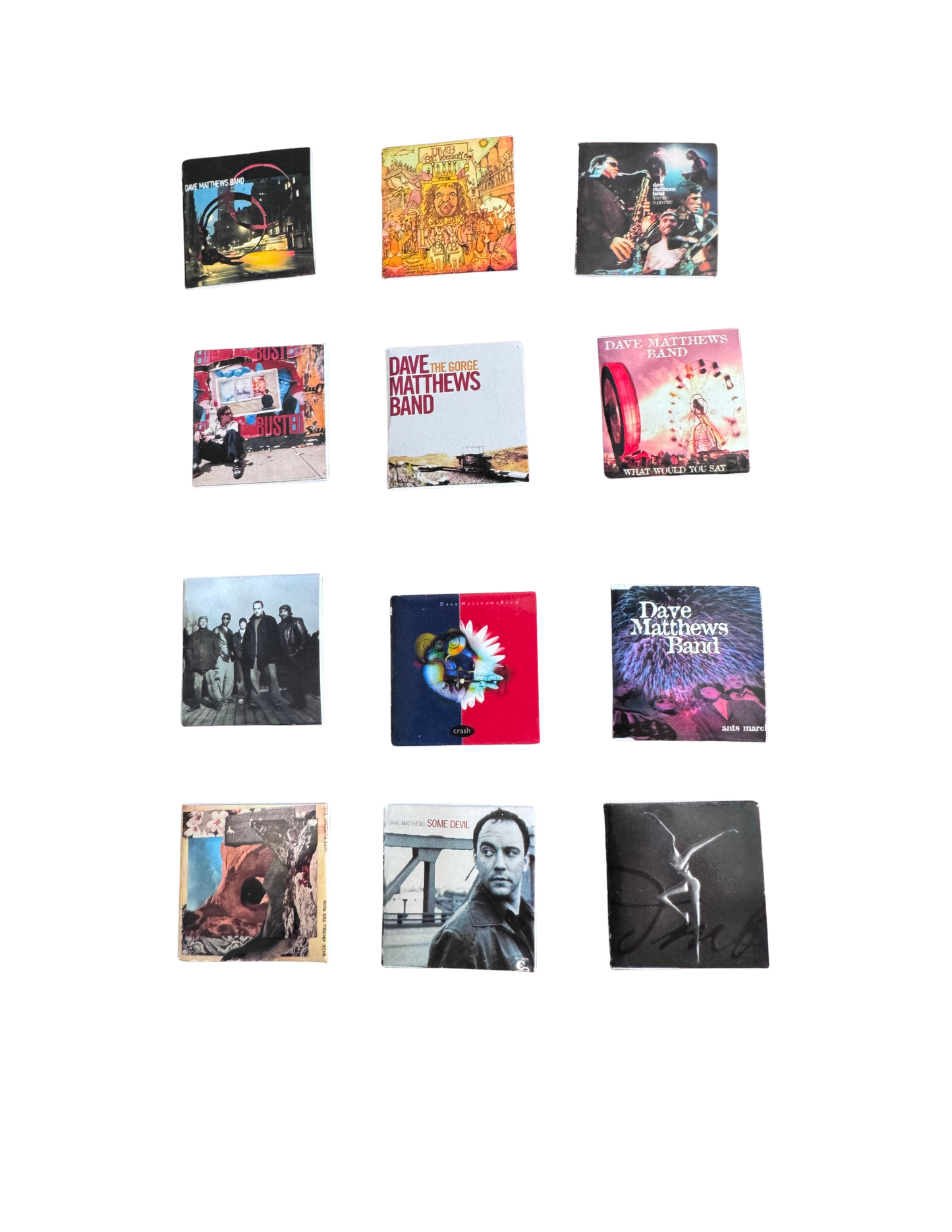 Dave Matthews Band Miniature Vinyl Records – 1:12 Scale Dollhouse Albums