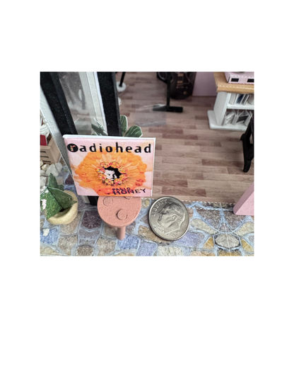 Radiohead Miniature Vinyl Records – 1:12 Scale Dollhouse Albums