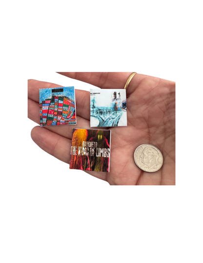 Radiohead Miniature Vinyl Records – 1:12 Scale Dollhouse Albums