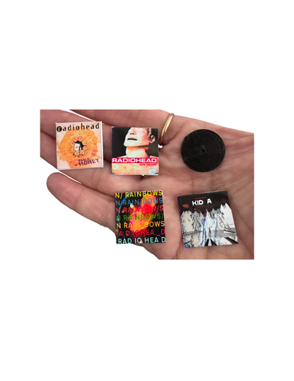 Radiohead Miniature Vinyl Records – 1:12 Scale Dollhouse Albums