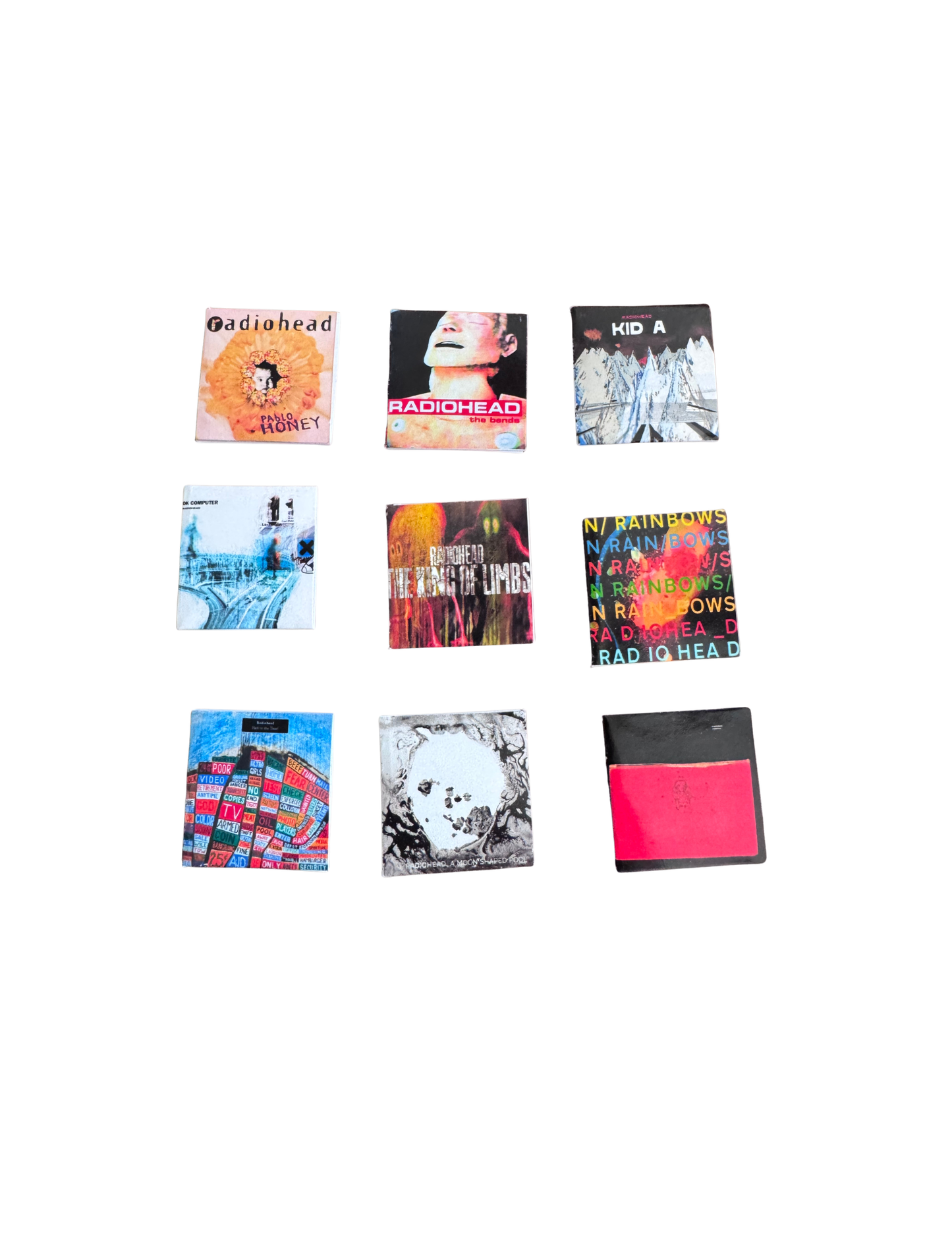 Radiohead Miniature Vinyl Records – 1:12 Scale Dollhouse Albums