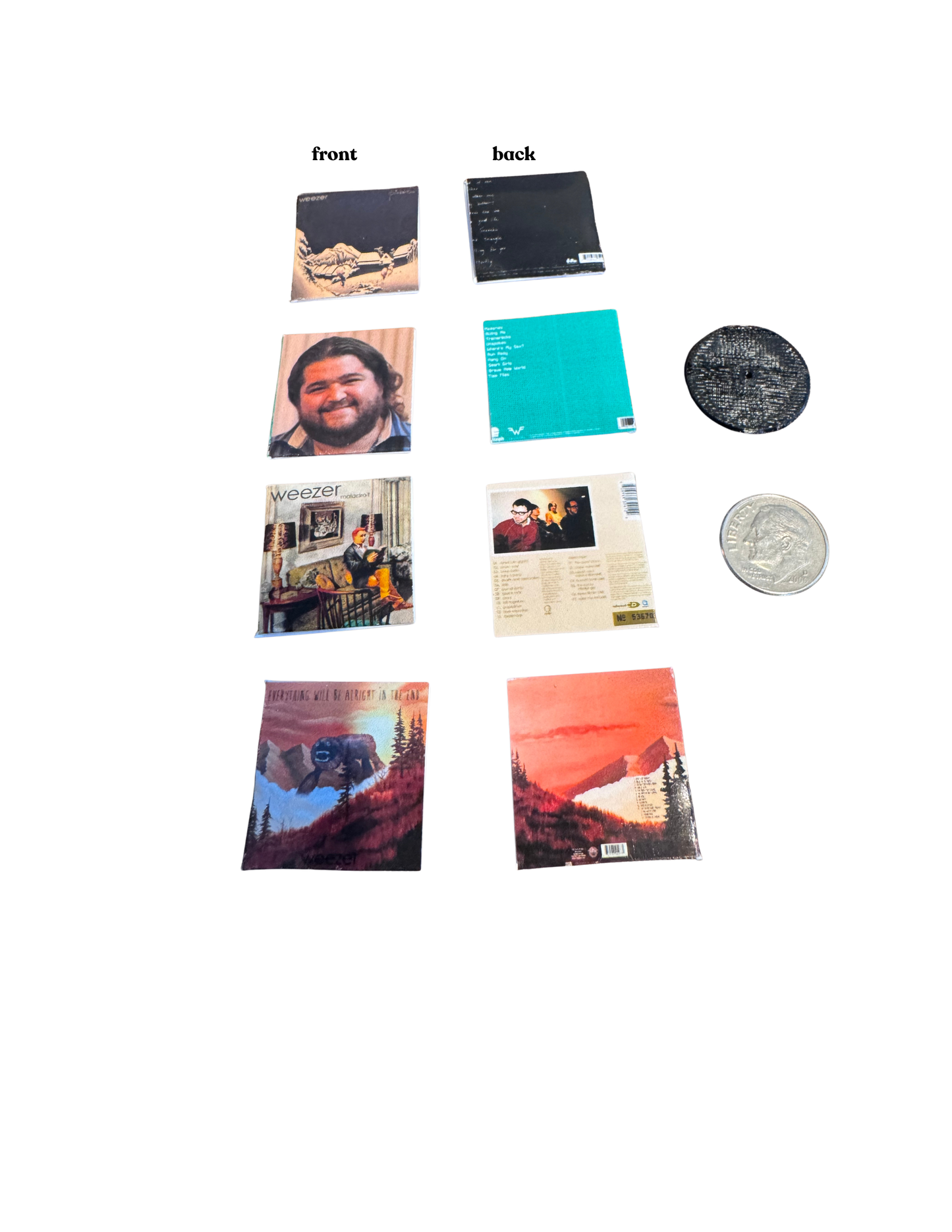 Weezer Miniature Vinyl Albums – 1:12 Scale Dollhouse Records –  Tiny Record Collection