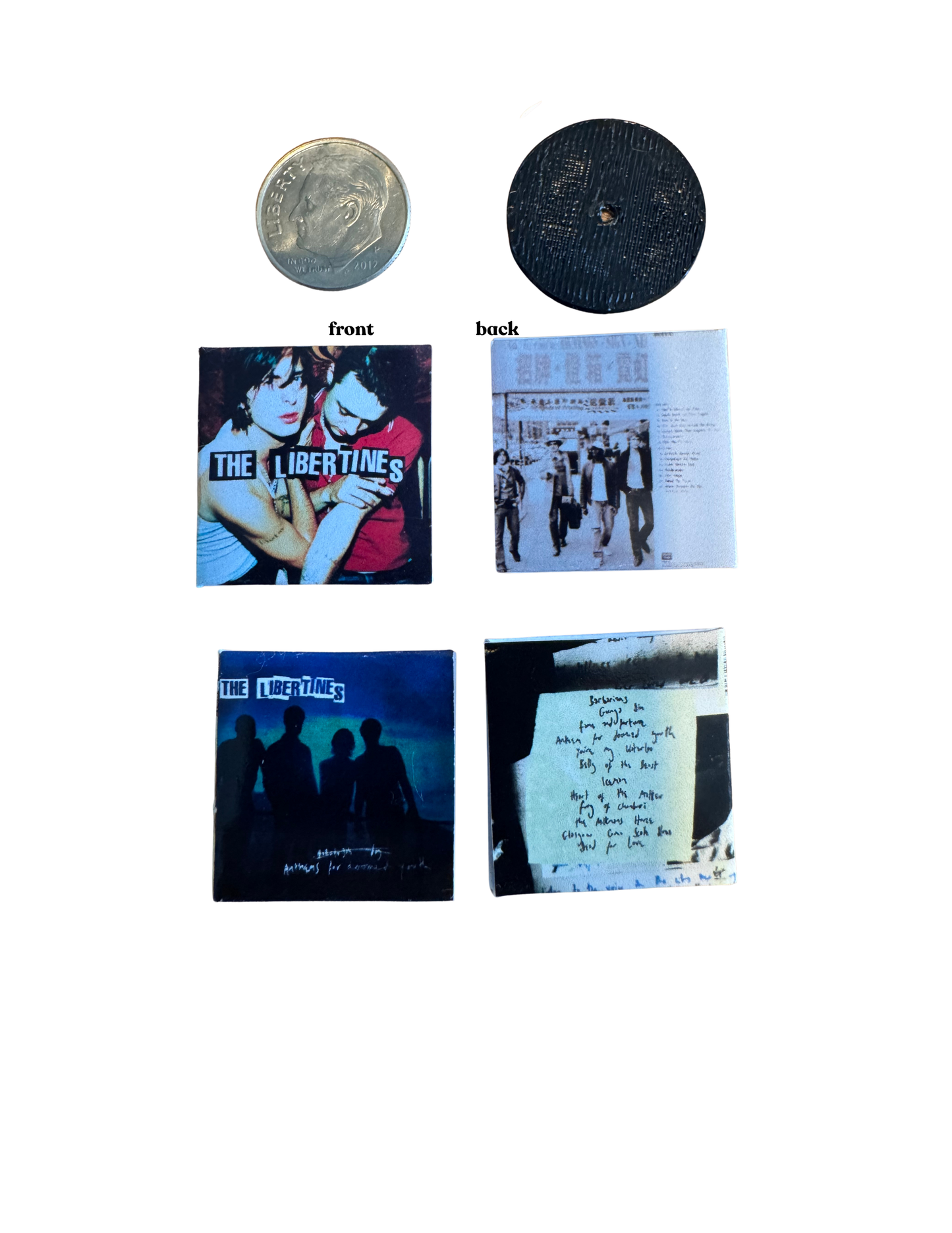 The Libertines Miniature Vinyl Albums – 1:12 Scale Dollhouse Records Miniature Tiny Record Collection