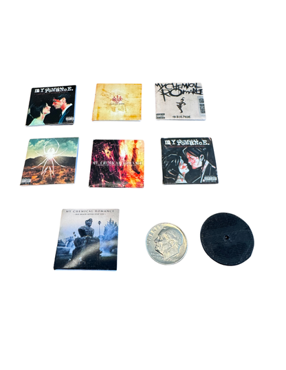 My Chemical Romance Miniature Vinyl Records – 1:12 Scale Dollhouse Albums