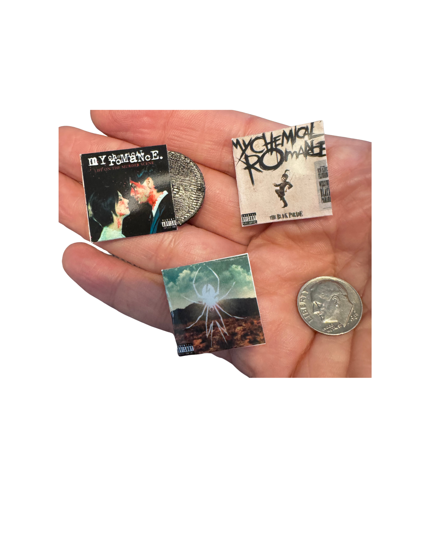 My Chemical Romance Miniature Vinyl Records – 1:12 Scale Dollhouse Albums