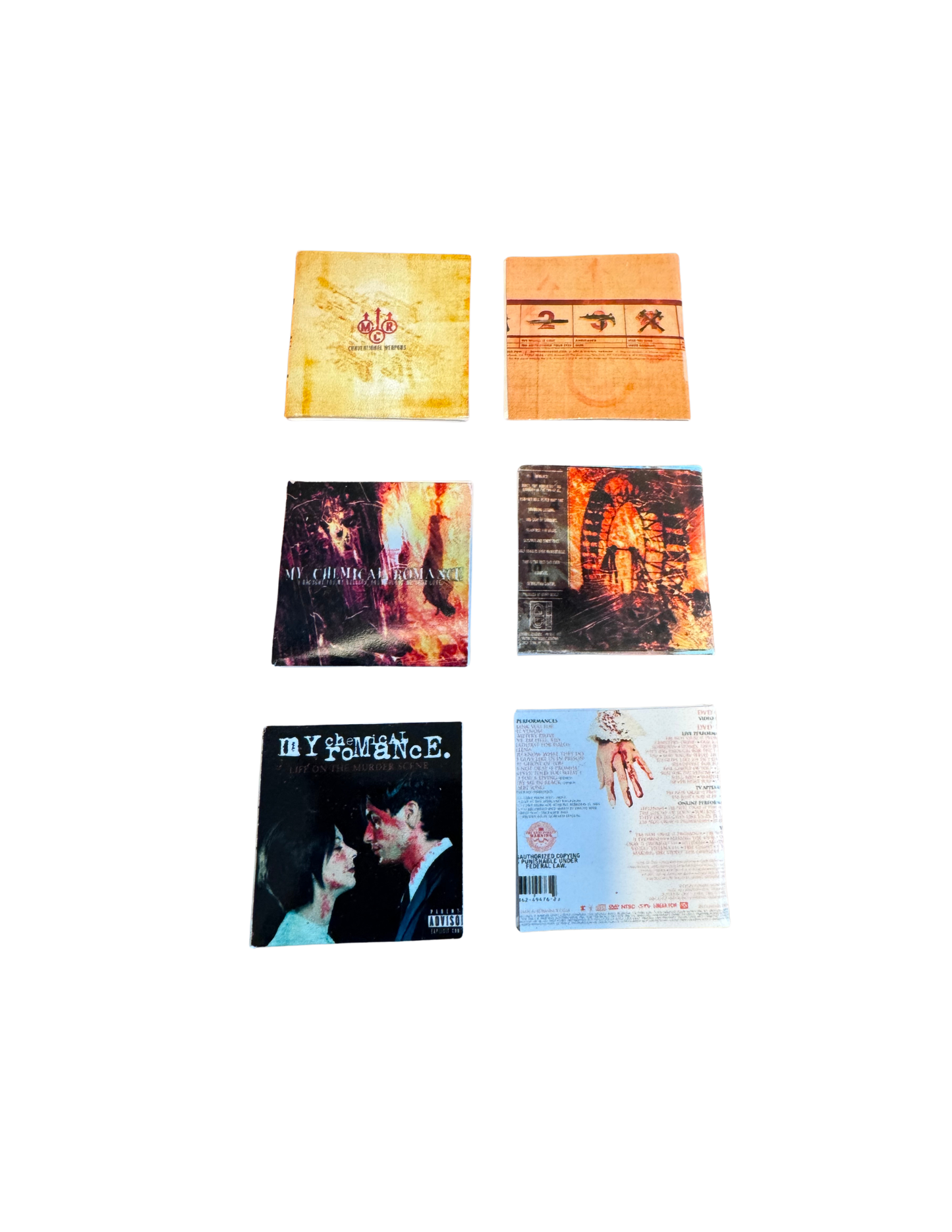 My Chemical Romance Miniature Vinyl Records – 1:12 Scale Dollhouse Albums
