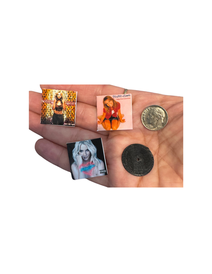 Britney Spears Miniature Vinyl Records – 1:12 Scale Dollhouse Albums