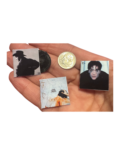 Miniature ROLE MODEL Vinyl Records – 1:12 Scale Handmade Dollhouse Decor
