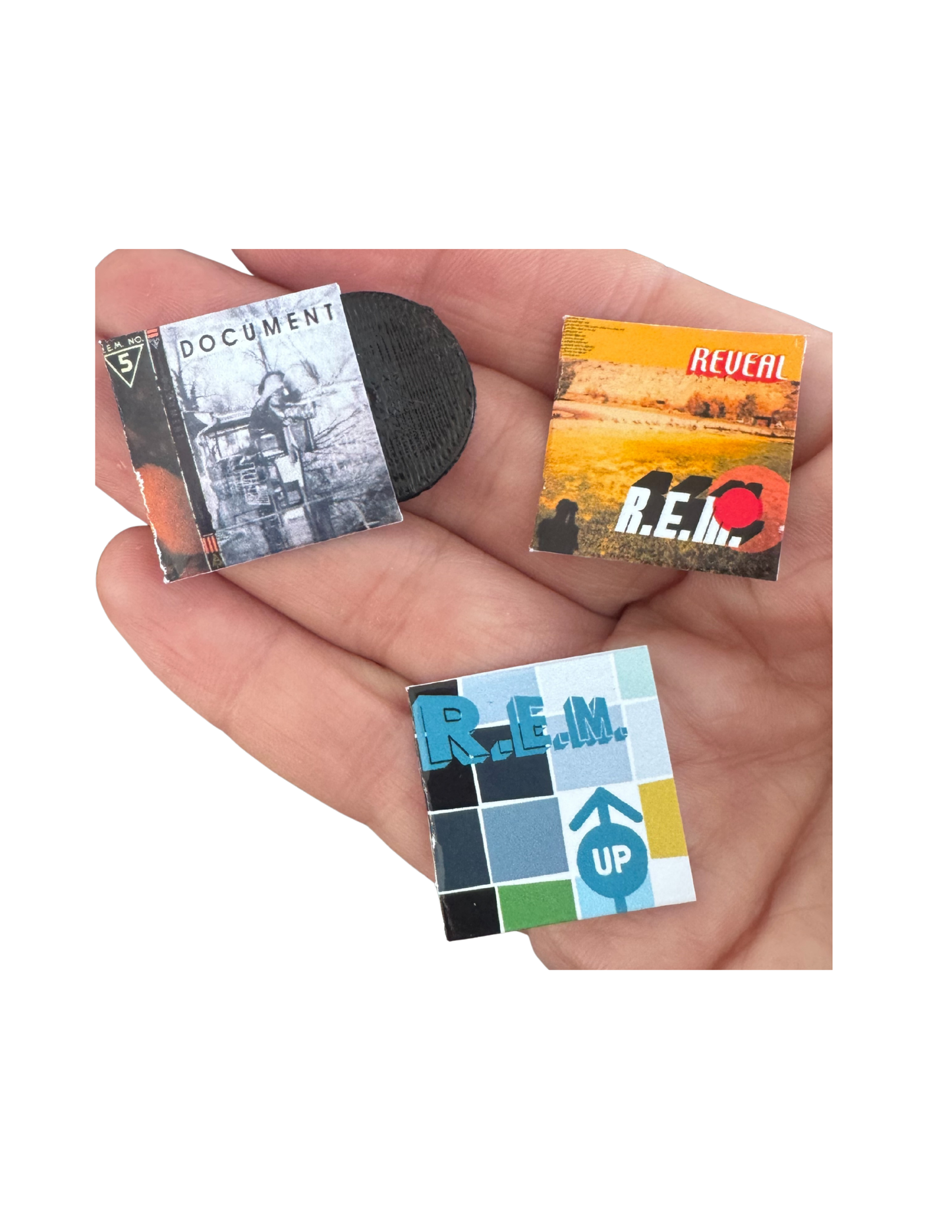 Miniature R.E.M. Vinyl Albums – 1:12 Dollhouse Scale
