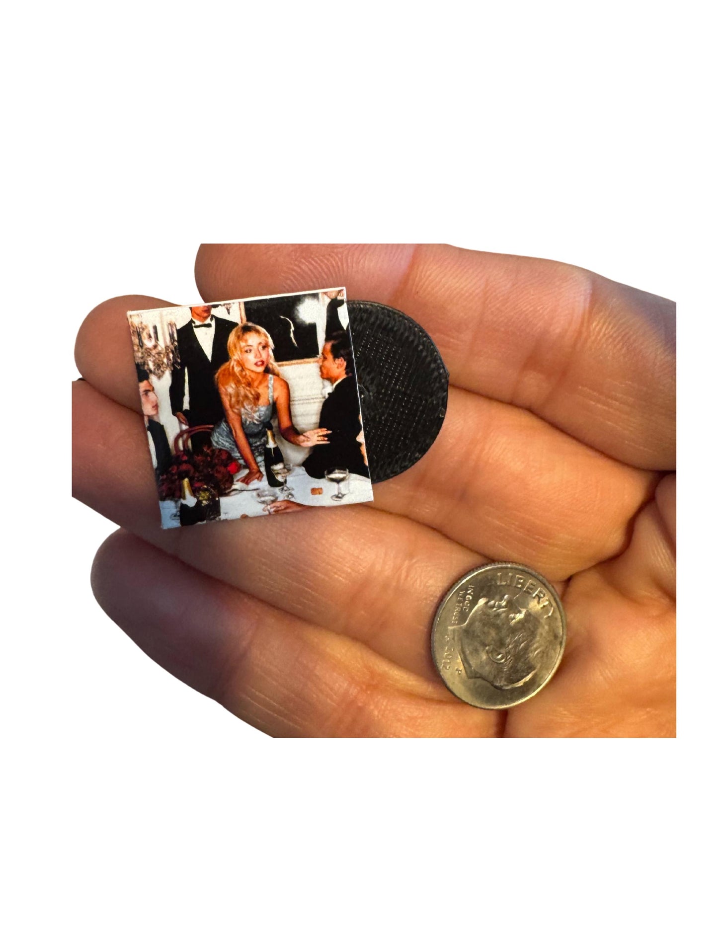 Mini Sabrina Carpenter Vinyl Albums with Mini Records Fan Gift Dollhouse Miniature