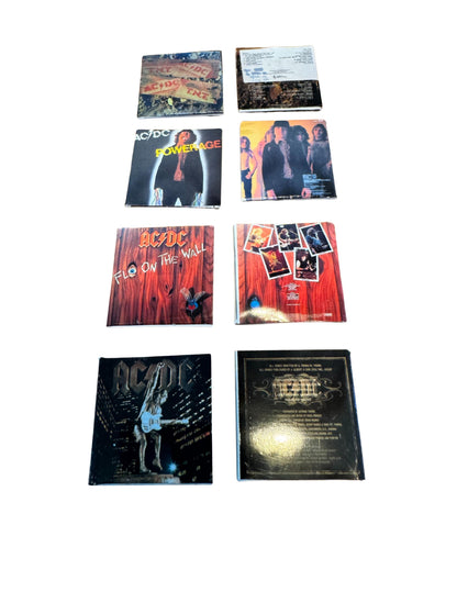 Miniature AC/DC Vinyl Records | 1:12 Scale Dollhouse Rock Decor