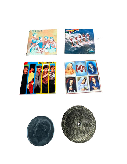 Miniature The Go-Go’s Vinyl Records – 1:12 Scale Dollhouse Music Decor