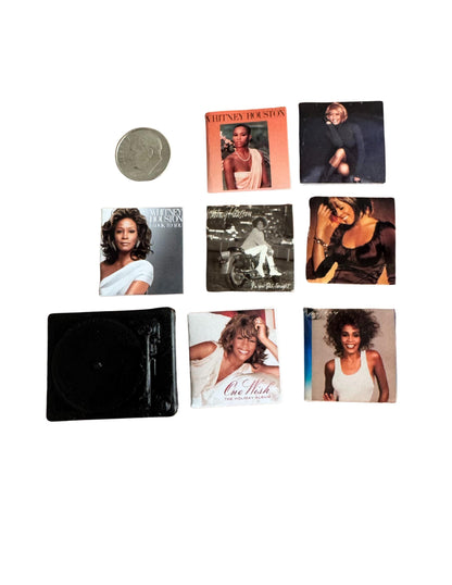 Miniature Whitney Houston Vinyl 1:12 Scale Dollhouse Mini Music Decor