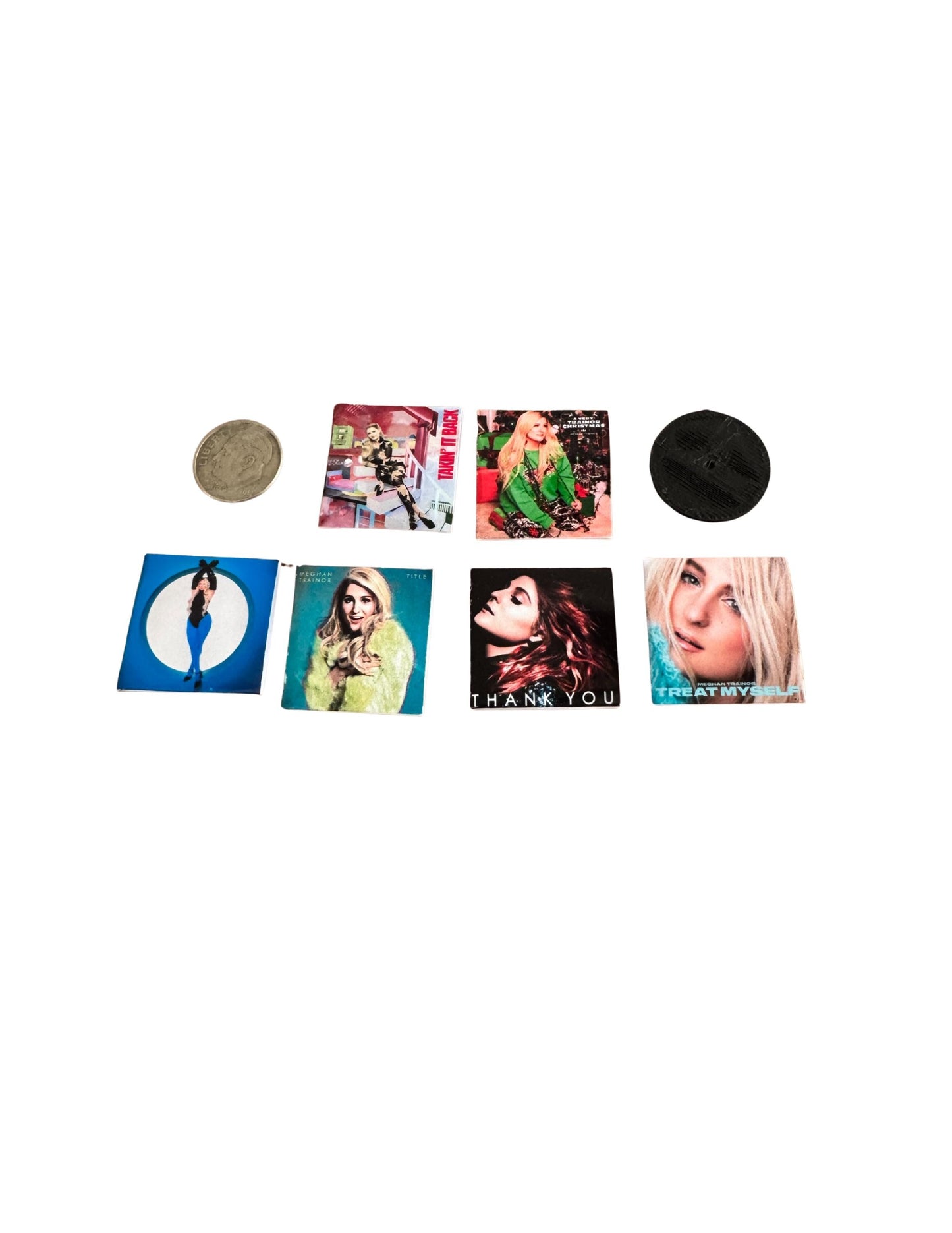 Miniature 1:12 Scale Meghan Trainor Vinyl Album Covers Mini Dollhouse Decor
