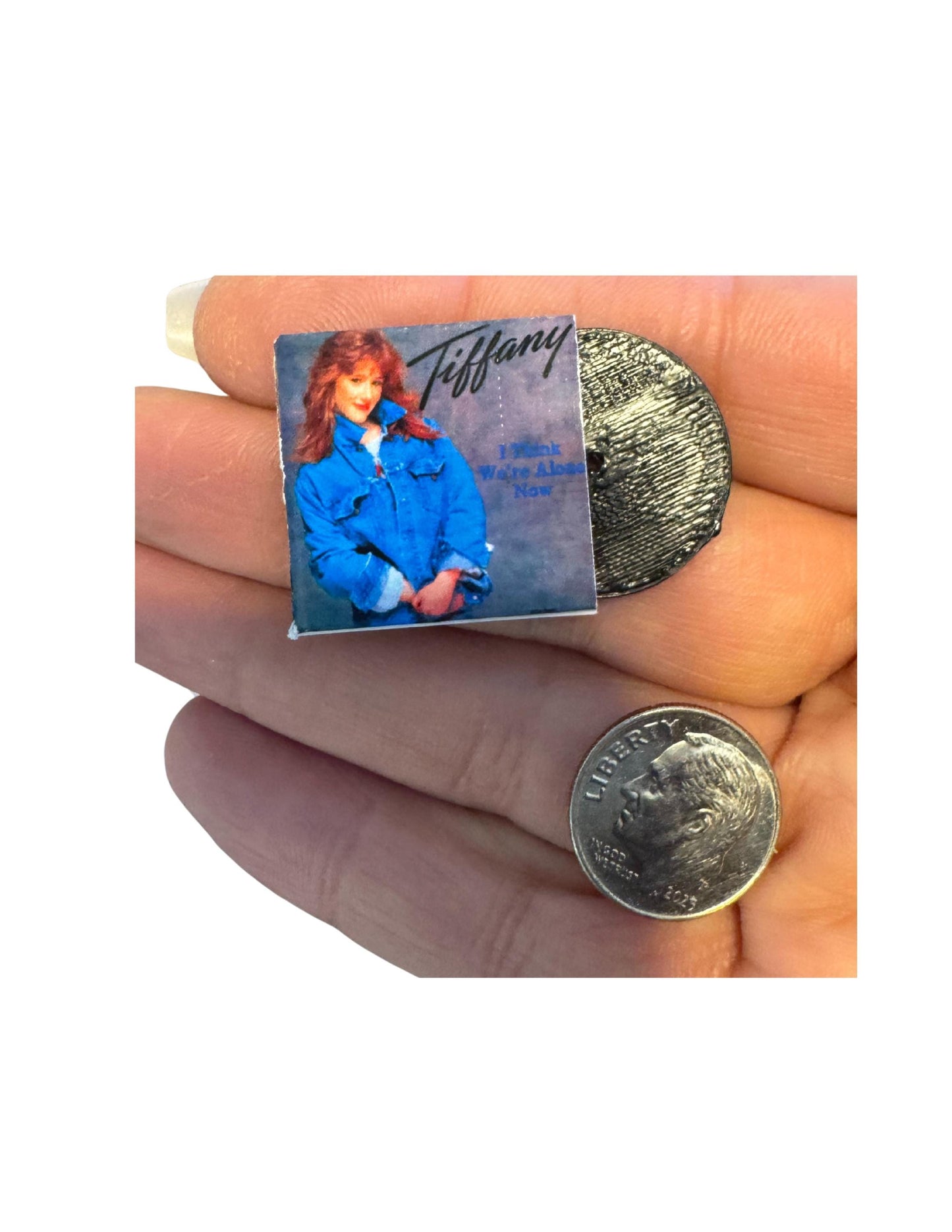 Miniature Tiffany Vinyl Records – 1:12 Scale Dollhouse Music Decor – 1” x 1” Collectible Mini Albums