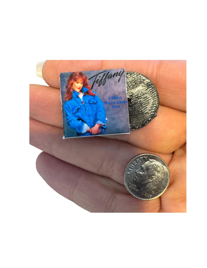 Miniature Tiffany Vinyl Records – 1:12 Scale Dollhouse Music Decor – 1” x 1” Collectible Mini Albums