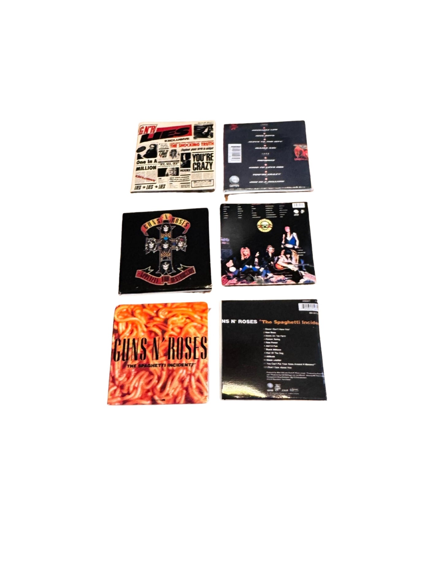 Miniature Guns N’ Roses Vinyl Records | 1:12 Scale Dollhouse Music Collectible