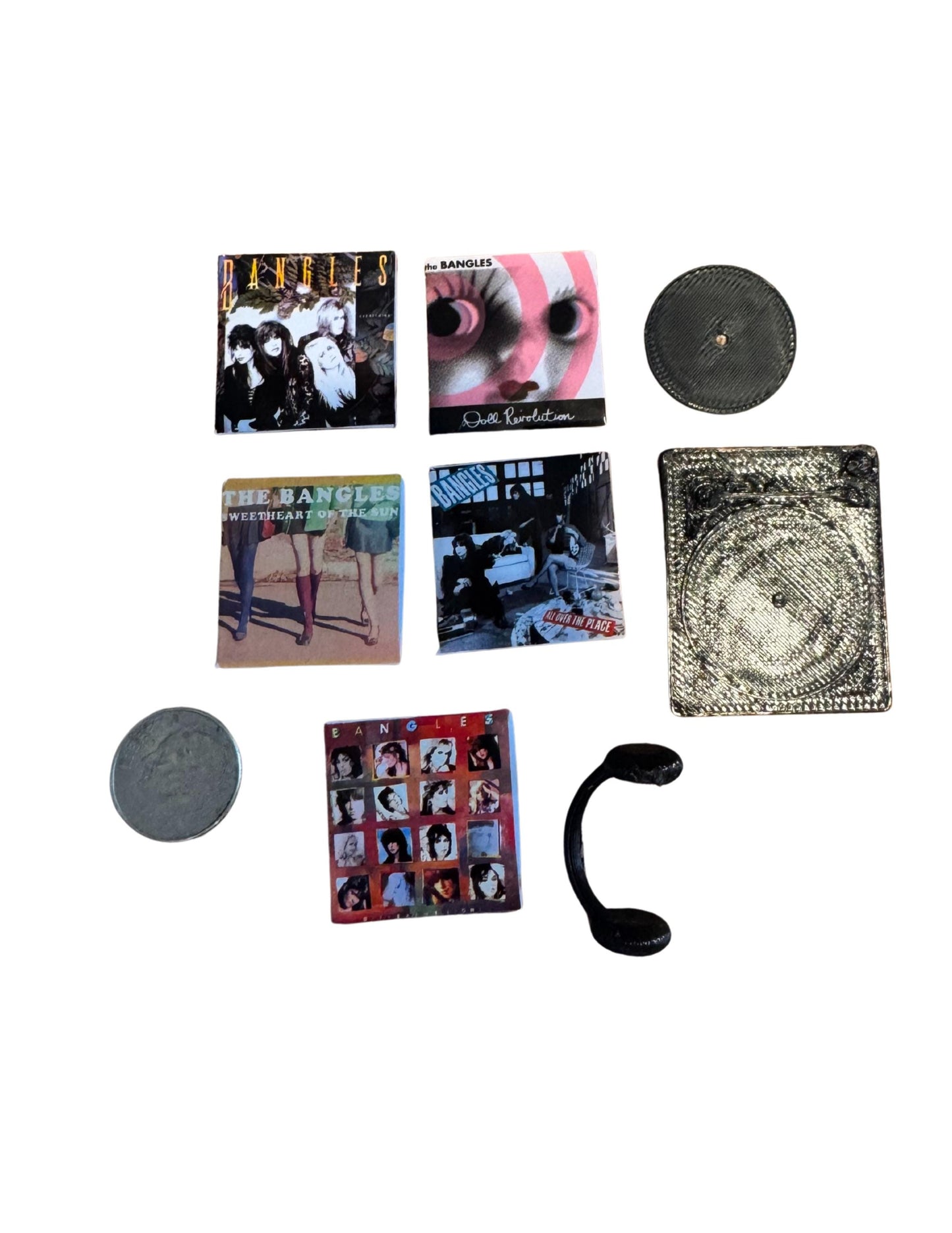Miniature The Bangles Vinyl Record – 1:12 Scale Dollhouse Music Decor
