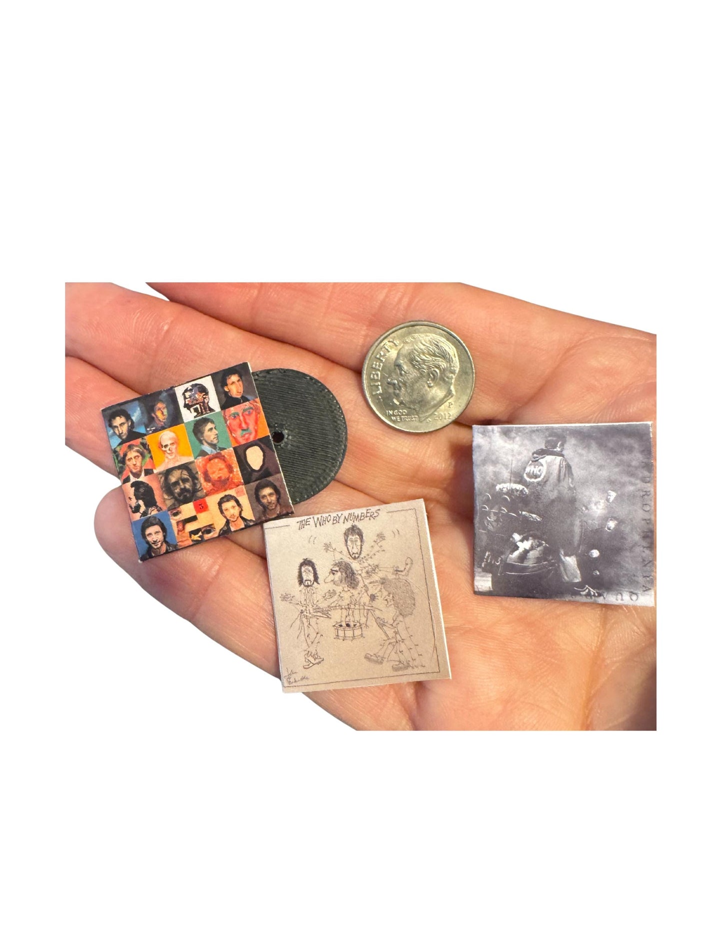 The Who Miniature Vinyl Records | 1:12 Scale Collectible Dollhouse Decor
