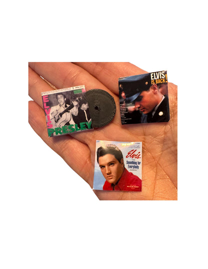 Miniature Elvis Presley Vinyl Records | 1:12 Scale Dollhouse Decor