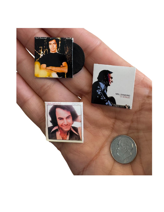 Neil Diamond Miniature Vinyl Record Album – 1:12 Scale Dollhouse Miniature