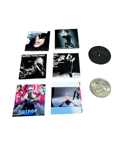 Miniature Lady Gaga Vinyl Record Albums Dollhouse Music Collectibles