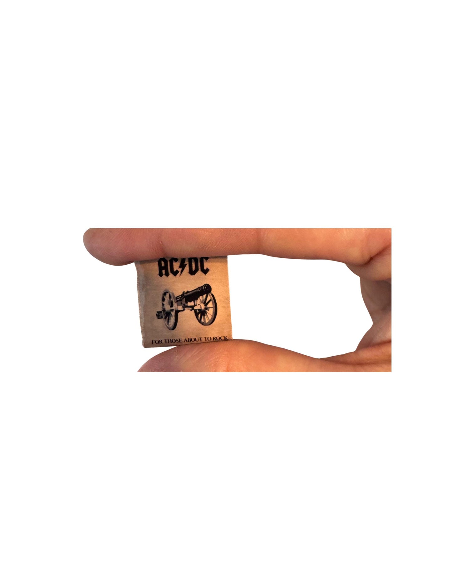 Miniature AC/DC Vinyl Records | 1:12 Scale Dollhouse Rock Decor