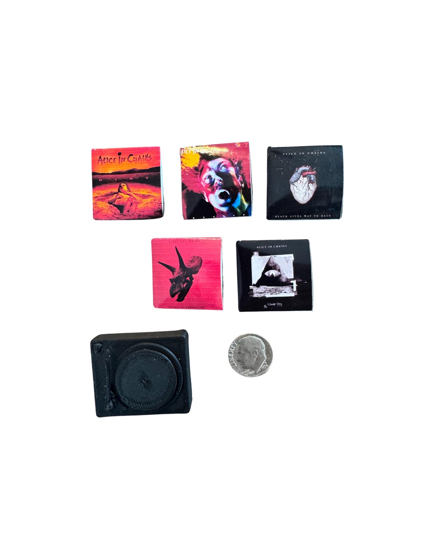 1:12 Scale Alice in Chains Miniature Vinyl Record, Fan Collectible