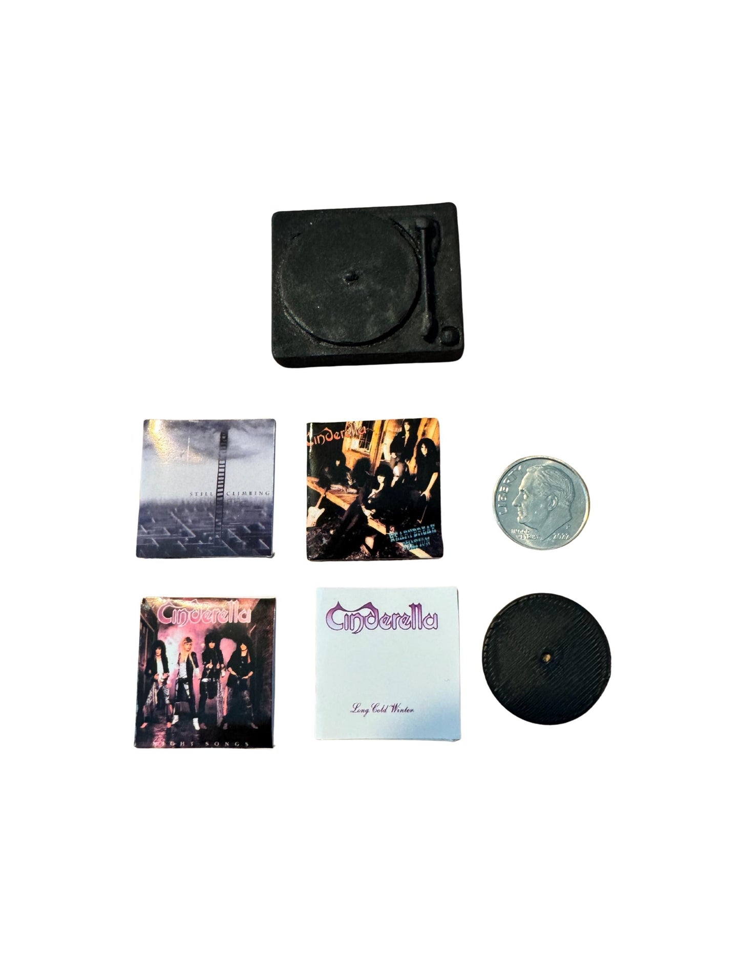 Miniature Cinderella Album Covers 1:12 Scale - 80s Glam Metal Hair Band Collectible
