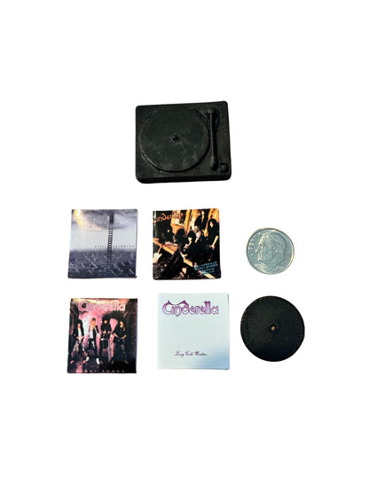 Miniature Cinderella Album Covers 1:12 Scale - 80s Glam Metal Hair Band Collectible