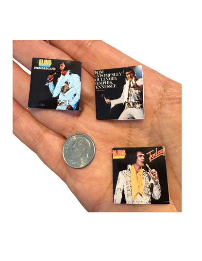 Miniature Elvis Presley Vinyl Records | 1:12 Scale Dollhouse Decor