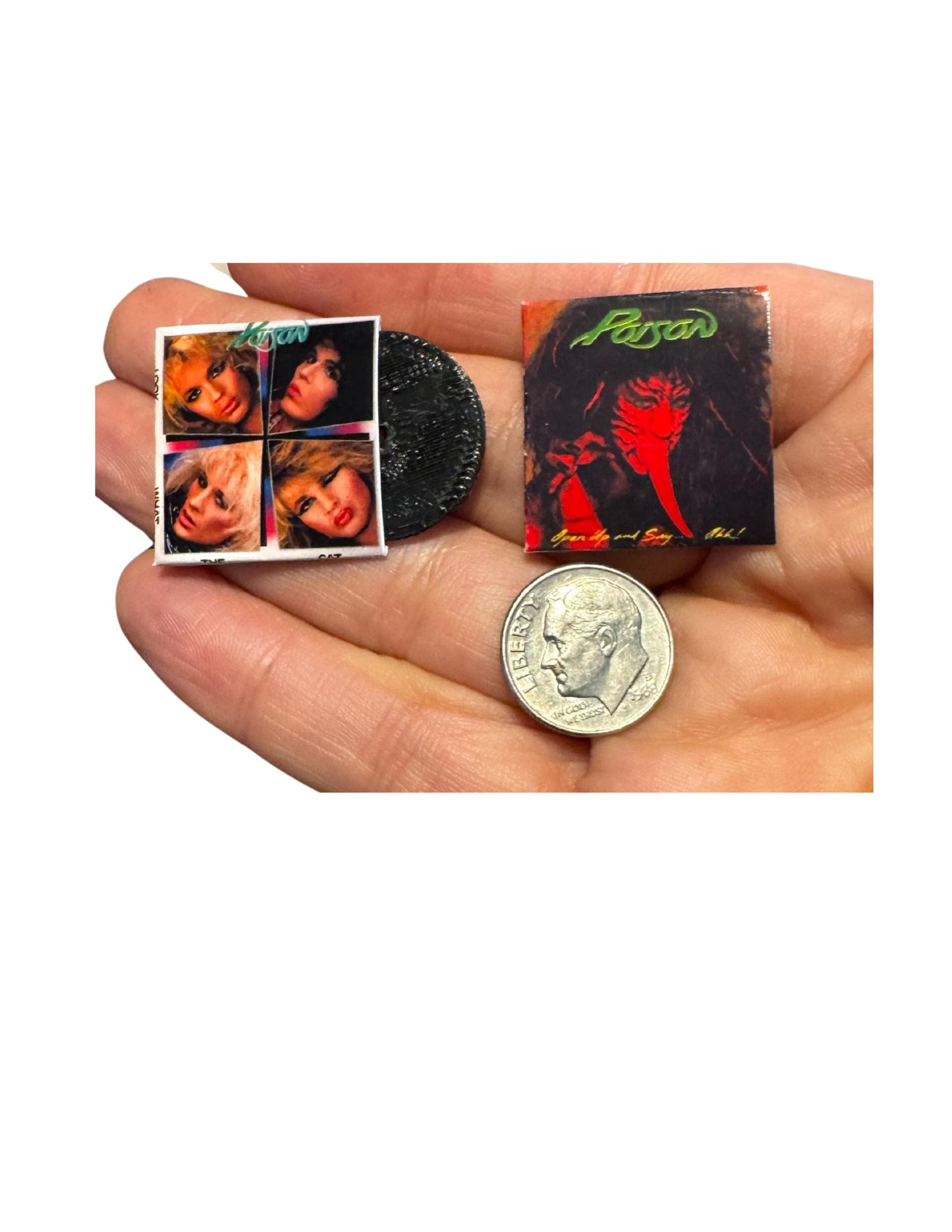 Miniature 1:12 Scale Poison Vinyl Albums Dollhouse Decor