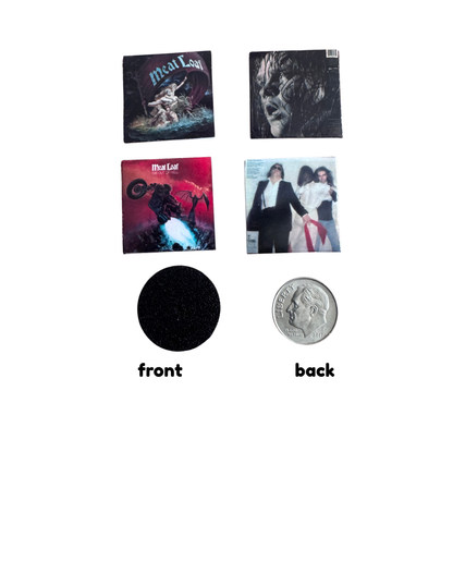 Miniature Meat Loaf Vinyl Records – 1:12 Dollhouse Scale