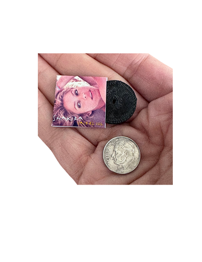 Miniature Shakira Vinyl Records – 1:12 Dollhouse Scale