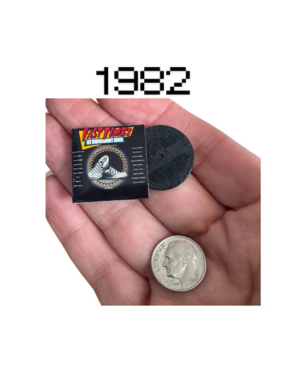 Miniature 1980s Movie Soundtrack Vinyl Records, 1:12 Scale Dollhouse Decor